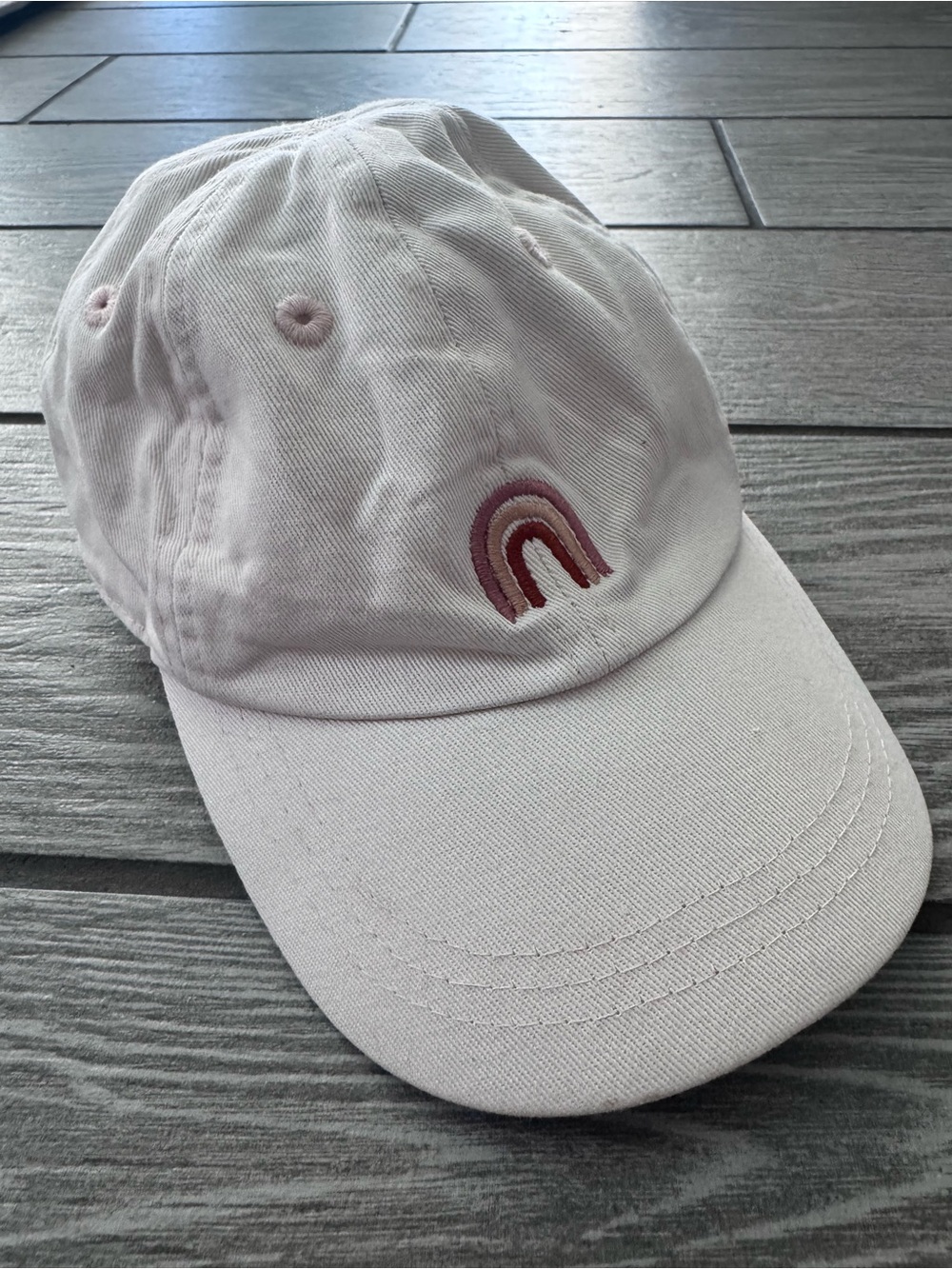 Binky bro neutral rainbow baseball Cap with Embroidered Accent toddle